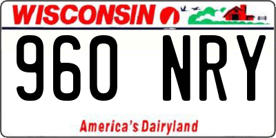WI license plate 960NRY
