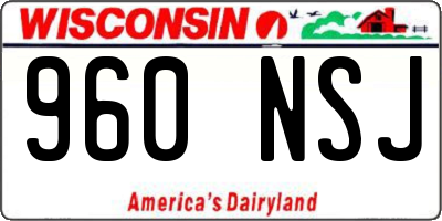 WI license plate 960NSJ