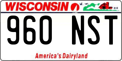 WI license plate 960NST
