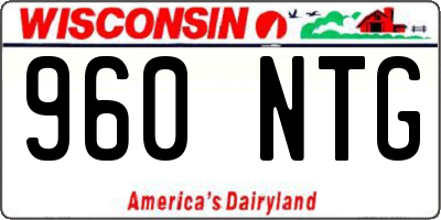 WI license plate 960NTG