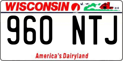 WI license plate 960NTJ