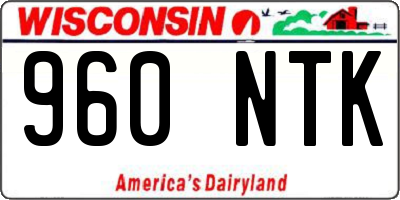 WI license plate 960NTK