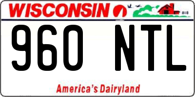 WI license plate 960NTL