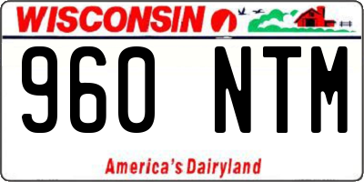 WI license plate 960NTM