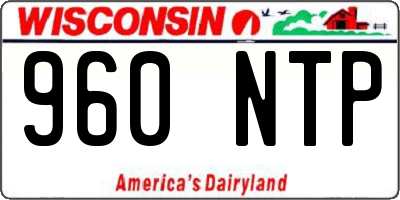 WI license plate 960NTP