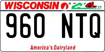 WI license plate 960NTQ