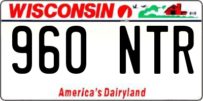 WI license plate 960NTR