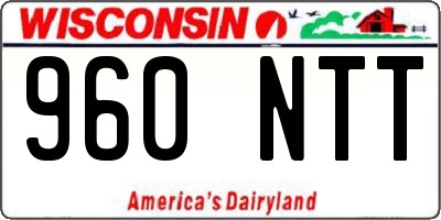 WI license plate 960NTT
