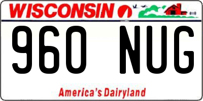 WI license plate 960NUG