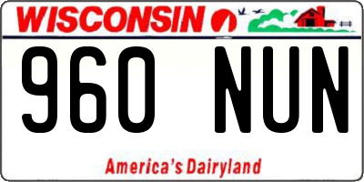 WI license plate 960NUN