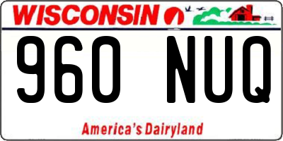 WI license plate 960NUQ