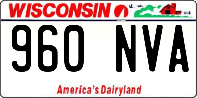 WI license plate 960NVA