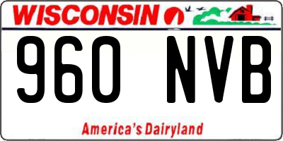 WI license plate 960NVB