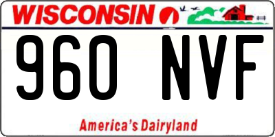 WI license plate 960NVF