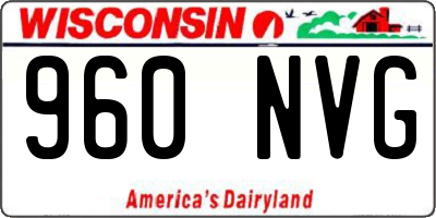 WI license plate 960NVG
