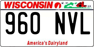 WI license plate 960NVL
