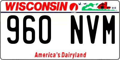 WI license plate 960NVM