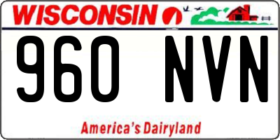 WI license plate 960NVN