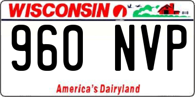 WI license plate 960NVP