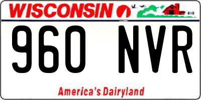 WI license plate 960NVR
