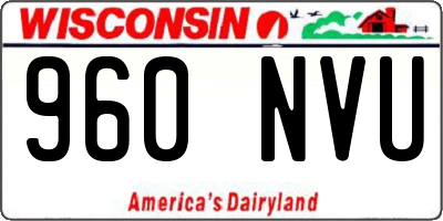 WI license plate 960NVU
