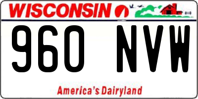 WI license plate 960NVW
