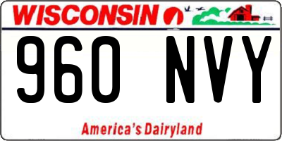 WI license plate 960NVY