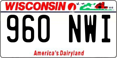 WI license plate 960NWI