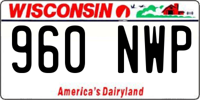 WI license plate 960NWP