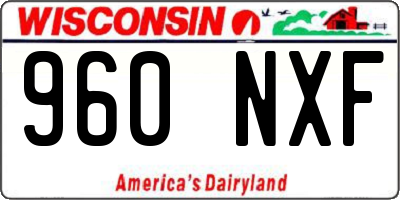 WI license plate 960NXF