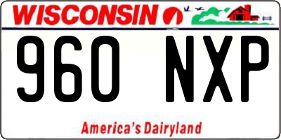 WI license plate 960NXP