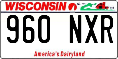 WI license plate 960NXR