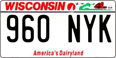 WI license plate 960NYK