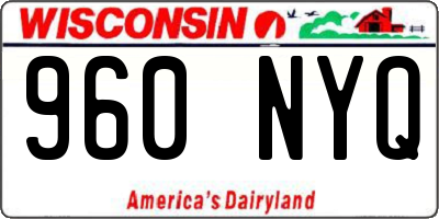 WI license plate 960NYQ