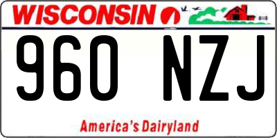 WI license plate 960NZJ