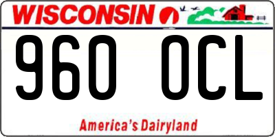 WI license plate 960OCL
