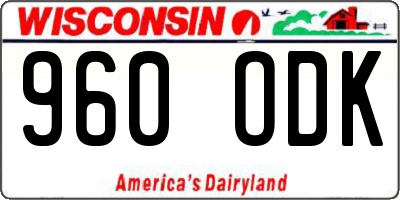 WI license plate 960ODK