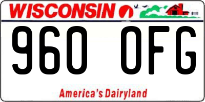 WI license plate 960OFG