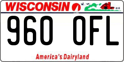 WI license plate 960OFL