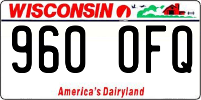 WI license plate 960OFQ