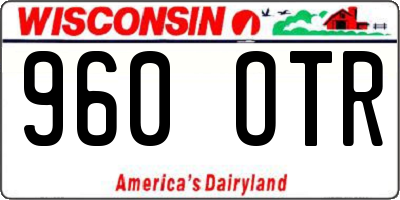 WI license plate 960OTR