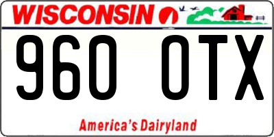 WI license plate 960OTX