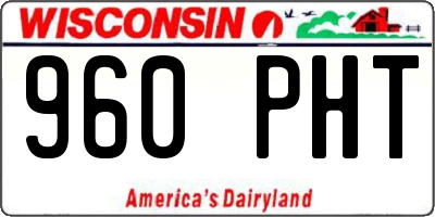 WI license plate 960PHT