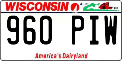 WI license plate 960PIW