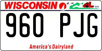 WI license plate 960PJG