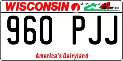 WI license plate 960PJJ