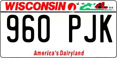 WI license plate 960PJK