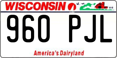 WI license plate 960PJL