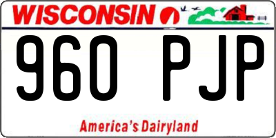 WI license plate 960PJP