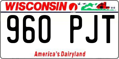 WI license plate 960PJT